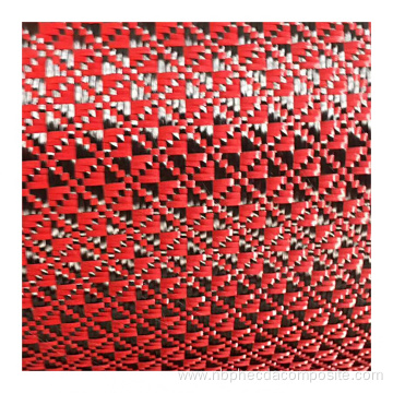 carbon aramid hybrid jacquard fiber fabric fibre cloth